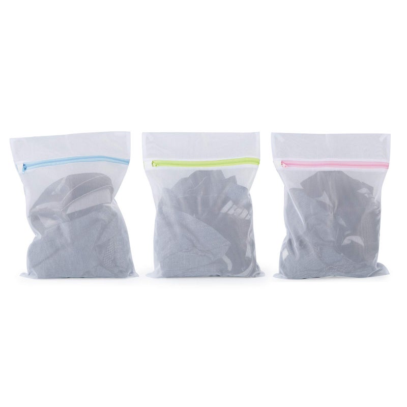 STARUBY أكياس غسيل شبكية 6-pack متوسطة 16 × 12 بوصة كيس غسيل ملون بسحاب للملابس الحساسة، بلوزة، جورب، خزانة، ملابس داخلية، حمالة صدر، ملابس داخلية، سترة، حقيبة تخزين للسفر - Image 3